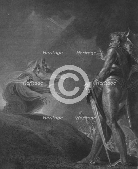 'The Witches Appear to Macbeth and Banquo', c1820. Artist: William Bromley.