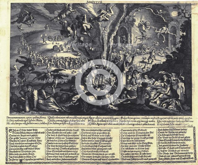 The Witches' Sabbat. Artist: Merian, Matthäus, the Elder (1593-1650)