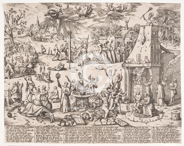 The Witches' Sabbat, Second half of the16th century. Creator: Hogenberg, Frans (1535-1590).