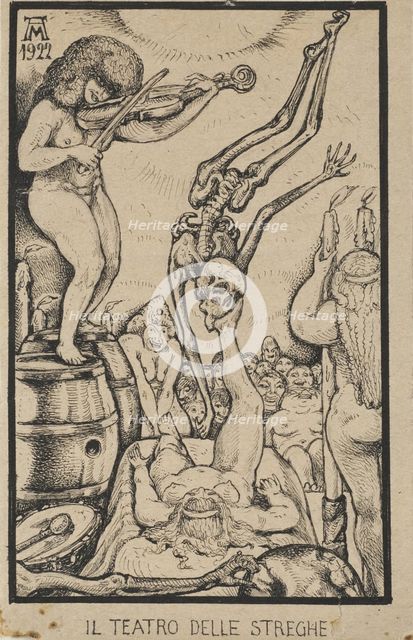 The Witches' Theater, 1922. Creator: Martini, Alberto (1876-1954).
