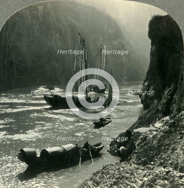 'The Witchies' Mountain and the Yangtze River Gorge, China', c1930s. Creator: Unknown.