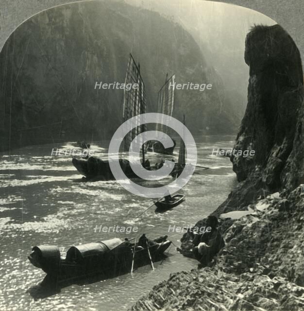 'The Witchies' Mountain and the Yangtze River Gorge, China', c1930s. Creator: Unknown.