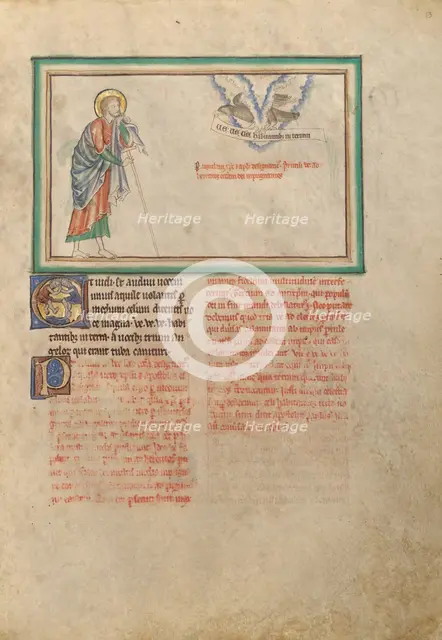 The Woeful Eagle; Dyson Perrins Apocalypse, about 1255-1260. Creator: Unknown.