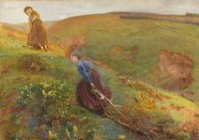 The Wood Gatherers, 1869. Creator: John William North (British, 1842-1924)