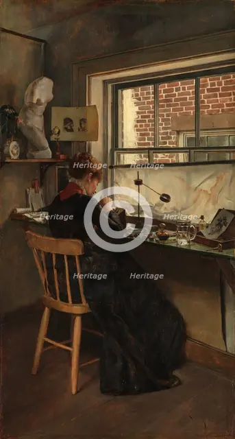 The Wood Engraver, 1882. Creator: Charles Frederic Ulrich.