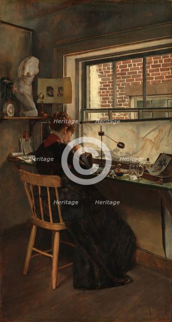 The Wood Engraver, 1882. Creator: Charles Frederic Ulrich.