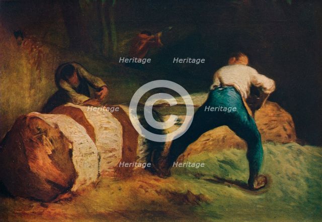 The Wood Sawyers; Les scieurs de long, c1850, (1911). Artist: Jean Francois Millet