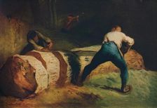 The Wood Sawyers; Les scieurs de long, c1850, (1911). Artist: Jean Francois Millet