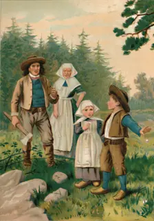 The Woodcutter and his Children 1901. Artist: Edward Henry Wehnert