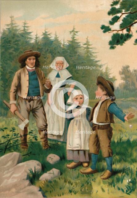 'The Woodcutter and his Children', 1901. Artist: Edward Henry Wehnert.