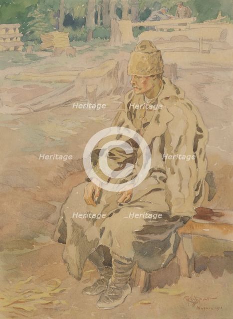 The woodcutter from Magura, 1916. Creator: Adolf Kaspar.