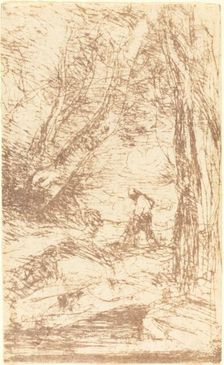 The Woodcutter of Rembrandt (Le Bucheron de Rembrandt), 1853. Creator: Jean-Baptiste-Camille Corot
