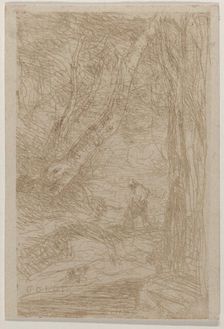The Woodcutter of Rembrandt (Le Bûcheron de Rembrandt), May 1853. Creator: Jean-Baptiste-Camille Corot