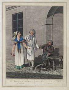 The woodcutter, the wood merchant and the merchant's daughter in Vienna. (Vienna..., 1804-1812. Creator: Opiz, Georg Emanuel (1775-1841)