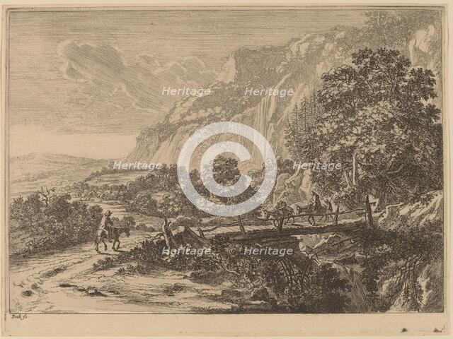 The Wooden Bridge at Sulmona near Tivoli. Creator: Jan Dirksz Both.