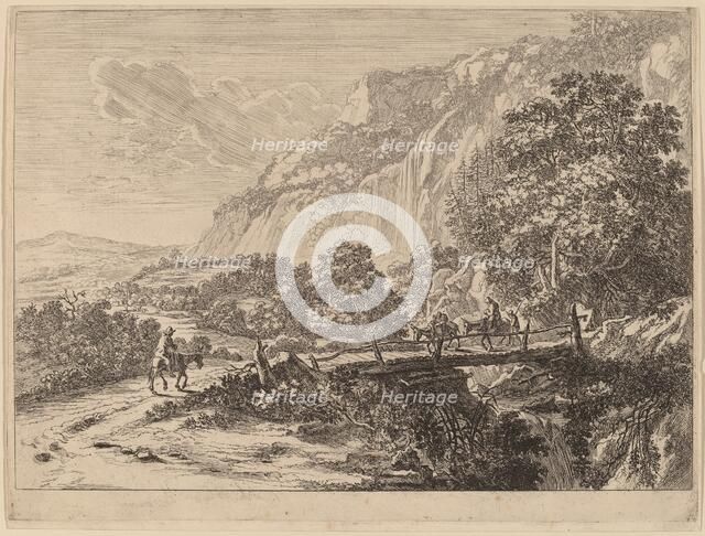 The Wooden Bridge at Sulmona, near Tivoli. Creator: Jan Dirksz Both.