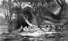 "The Woodland Glade", by G. Chester, from the Royal Academy Exhibition, 1861. Creator: Unknown