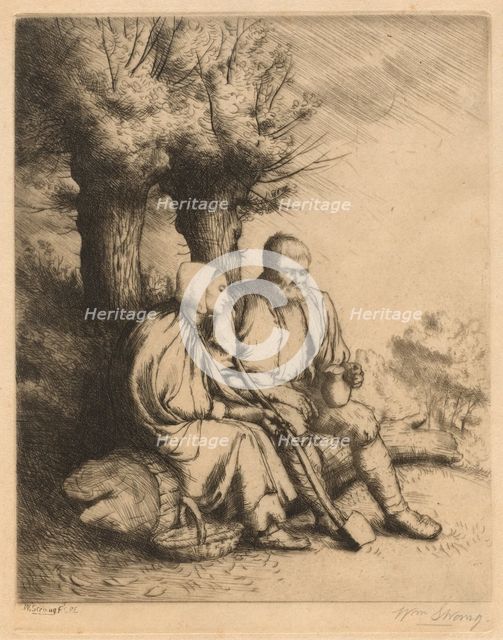 The Woodman, 1881. Creator: William Strang (British, 1859-1921); Published in The Etcher.