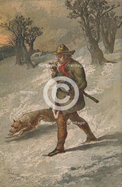 'The Woodman and His Dog', 1862. Creator: Sir John Gilbert.