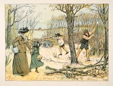 The Woodman, from Four and Twenty Toilers, pub. 1900 (colour lithograph)