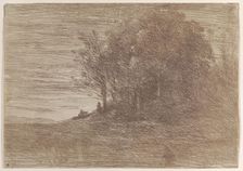 The Woods of the Hermit (Le Bois de l'ermite), 1858. Creator: Jean-Baptiste-Camille Corot