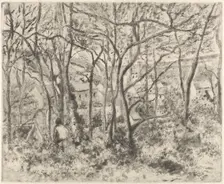 The Woods at L'Hermitage, Pontoise, 1879. Creator: Camille Pissarro