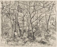 The Woods at L'Hermitage, Pontoise, 1879. Creator: Camille Pissarro