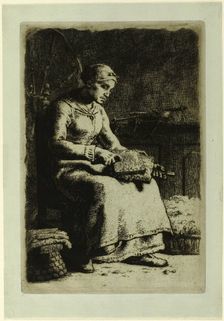 The Wool-Carder, 1855–56. Creator: Jean Francois Millet