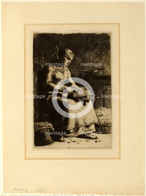 The Wool-Carder, 1855–56. Creator: Jean Francois Millet.