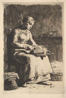 The Wool Carder, ca. 1855-56. Creator: Jean Francois Millet