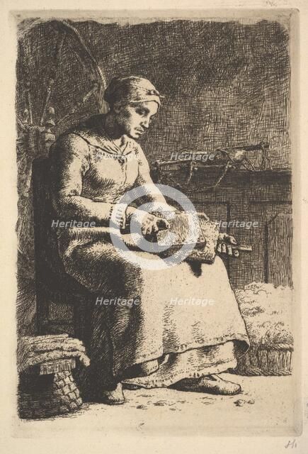 The Wool Carder, ca. 1855-56. Creator: Jean Francois Millet.