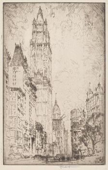 The Woolworth Building, 1915. Creator: Joseph Pennell