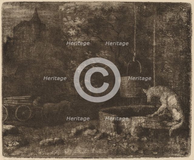 The Wolf and the Well, probably c. 1645/1656. Creator: Allart van Everdingen.
