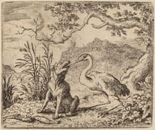 The Wolf and the Crane, probably c. 1645/1656. Creator: Allart van Everdingen