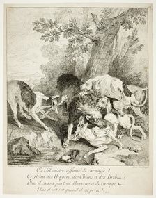 The Wolf at Bay, n.d. Creator: Jean-Baptiste Oudry