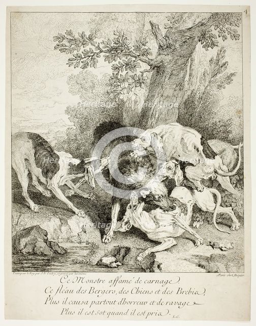 The Wolf at Bay, n.d. Creator: Jean-Baptiste Oudry.