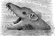 The wolf Fenris of Scandinavian mythology, 19th century