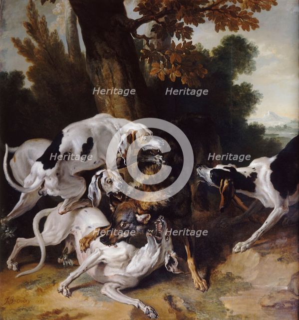 The Wolf Hunt, 1725. Artist: Oudry, Jean-Baptiste (1686-1755)