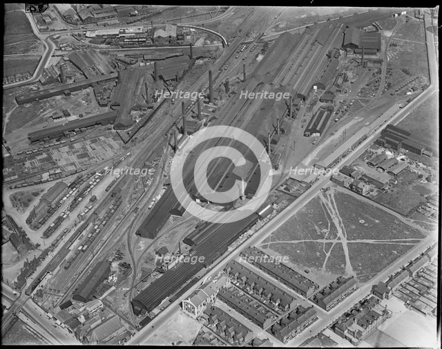 The Wolverhampton Corrugated Iron Co Mersey Works, Ellesmere Port, Cheshire, c1930s. Creator: Arthur William Hobart.