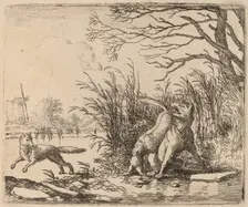 The Wolves on the Ice, probably c. 1645/1656. Creator: Allart van Everdingen
