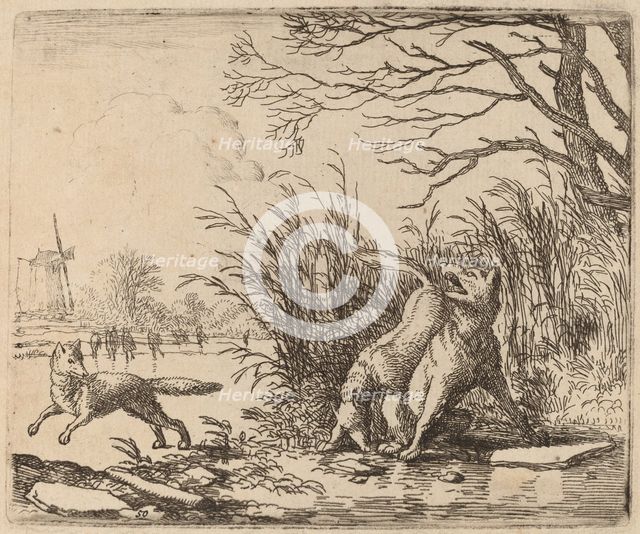 The Wolves on the Ice, probably c. 1645/1656. Creator: Allart van Everdingen.