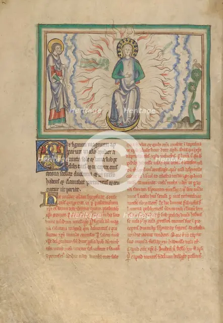 The Woman Clothed in the Sun; Dyson Perrins Apocalypse, about 1255-1260. Creator: Unknown.