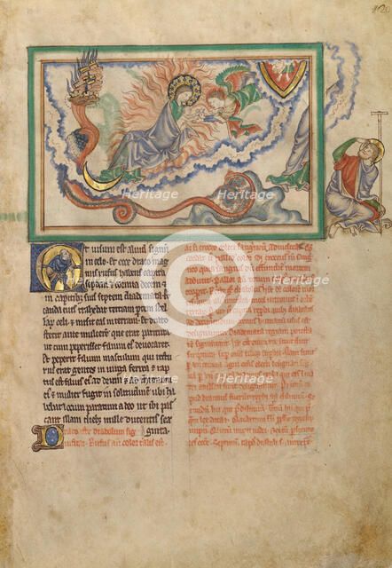 The Woman Clothed in the Sun; Dyson Perrins Apocalypse, about 1255-1260. Creator: Unknown.