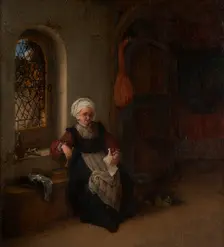 The woman has the letter, between 1630 and 1685. Creator: Adriaen van Ostade