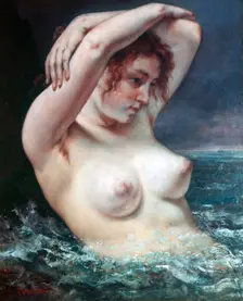 The Woman in the Waves 1868. Artist: Gustave Courbet