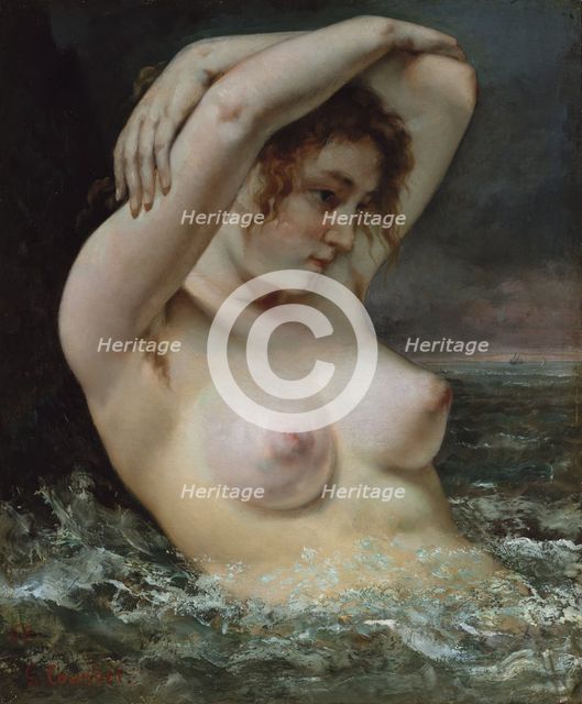 The Woman in the Waves, 1868. Creator: Gustave Courbet.