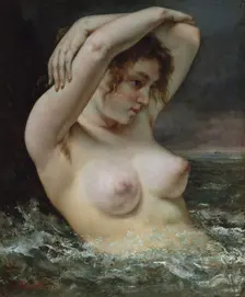 The Woman in the Waves, 1868. Creator: Gustave Courbet
