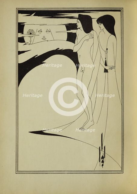 The Woman in the Moon, 1907.  Creator: Aubrey Beardsley.
