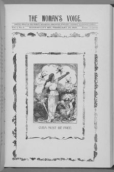The Woman's Voice; [Cover page of national illustrated weekly]; Kansas City, Mo.; Feb 26, 1898, 1916 Creator: Unknown