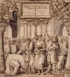 The Woman taken in Adultery, early 16th century. Artist: Nicolas Manuel Deutsch